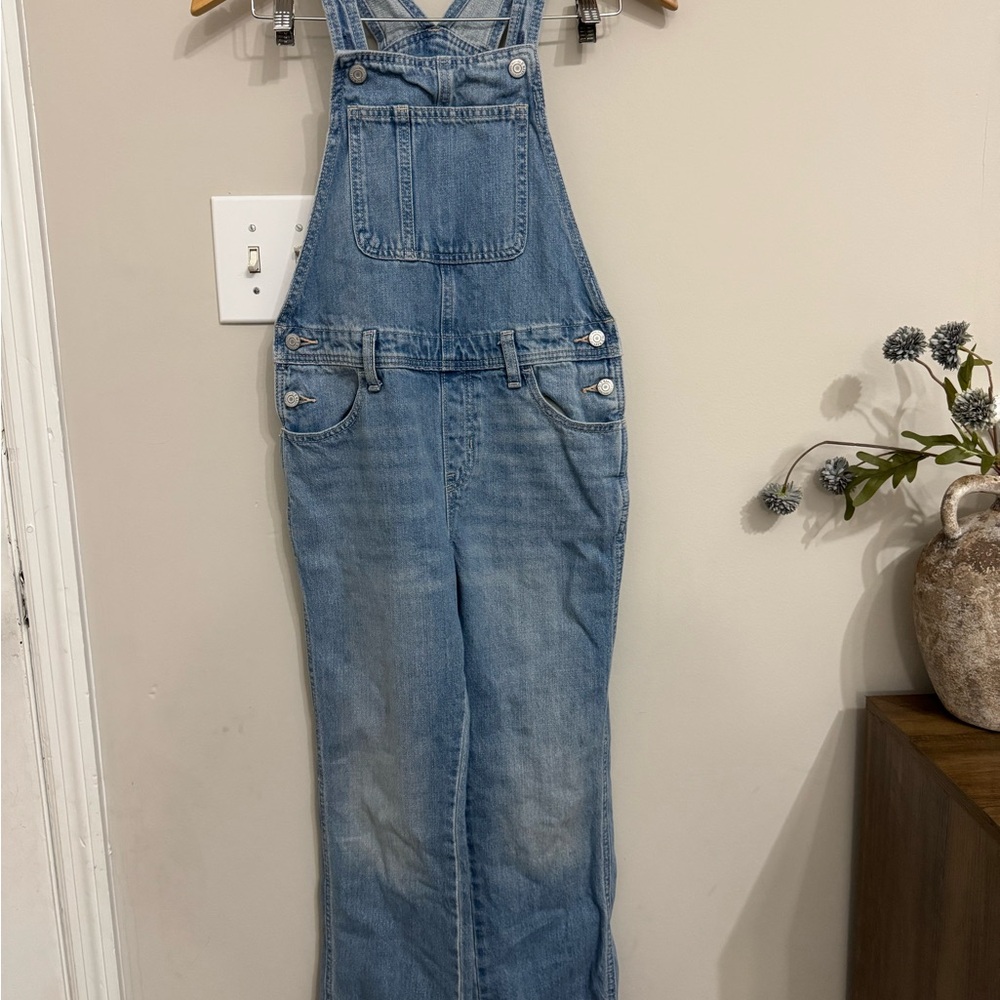 Old Navy Girls Denim Jumpsuit Sleeveless Adjustable Strap Blue L (10-12)